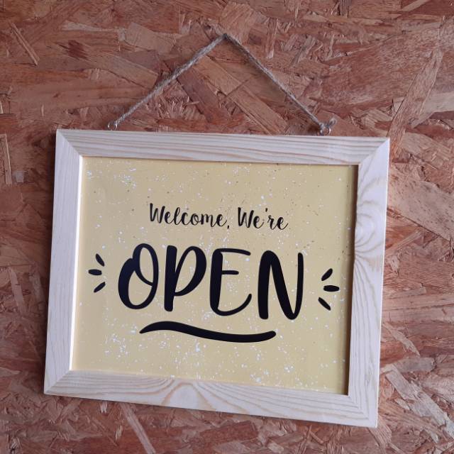Jual OPEN CLOSED SIGN - PENANDA BUKA TUTUP TOKO | Shopee Indonesia