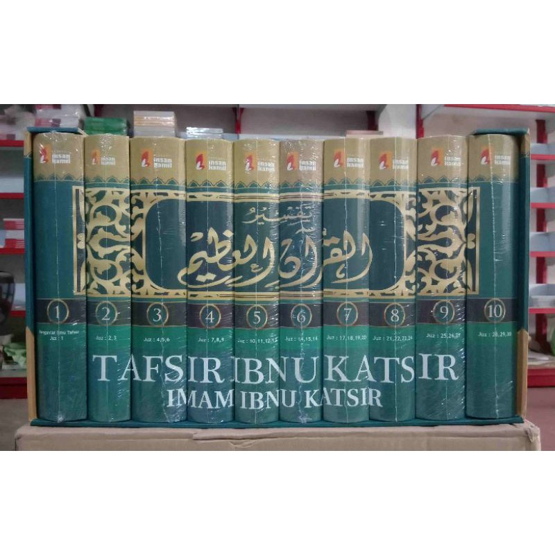 Jual Tafsir Ibnu Katsir Lengkap Set Jilid Plus Box Exclusive Imam Ibnu Katsir Insan