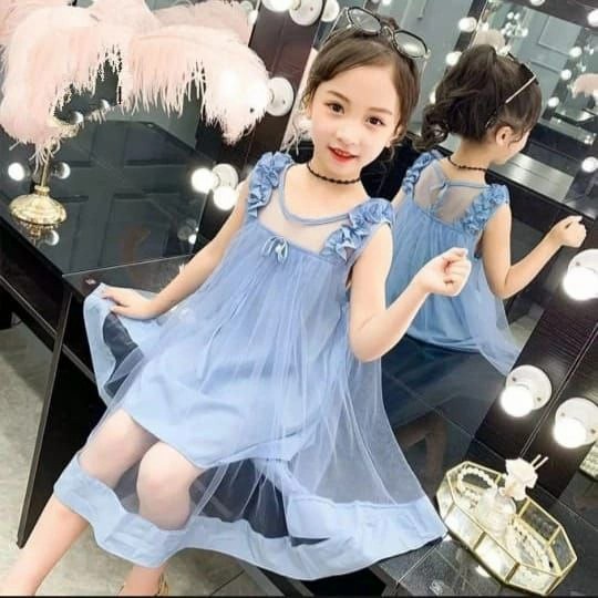 Jual Baju Dress Anak Cewek Perempuan Pesta Trend Korea Kekinian Terbaru