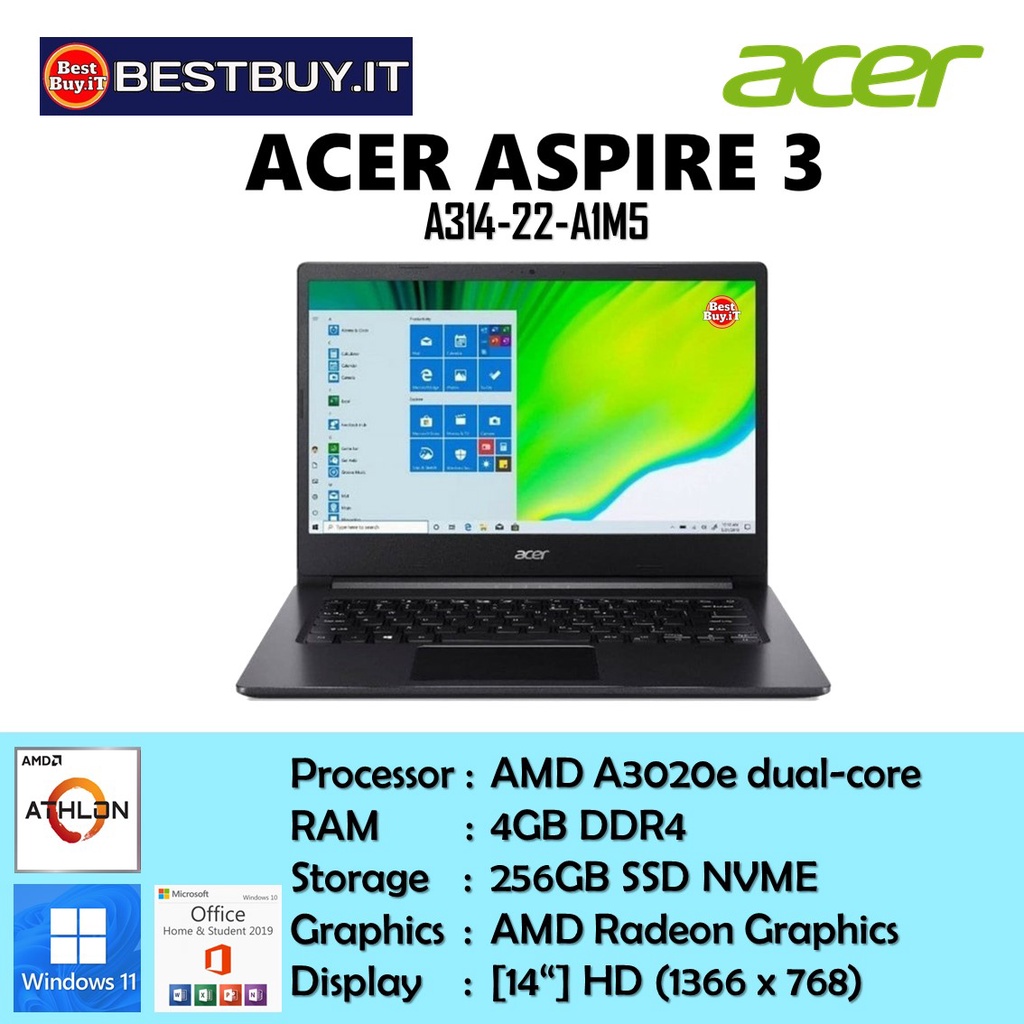 Jual ACER ASPIRE 3 A315 58 30BX I3-1115G4 4GB 256GB 15.6" FHD WIN11 OHS ...