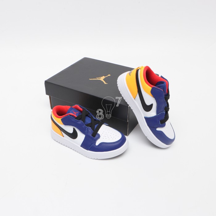 Jual ( COD ) Air Jordan 1 Preschool Low Royal Yellow 100% Authentic ...
