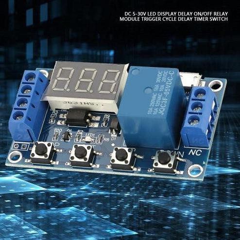 Jual Digital Timer Module Time Delay 4Ts Switch Relay Button 3 Display ...
