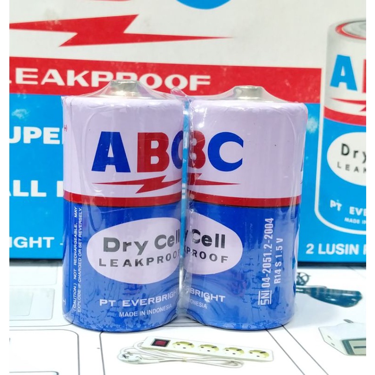 Jual Baterai Tanggung ABC (2 PCS) Baterai ABC Biru R14/C Dry Cell ...
