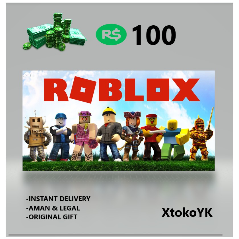 Jual ROBUX 100 ROBLOX GIFT CARD INSTANT DELIVERY | Shopee Indonesia