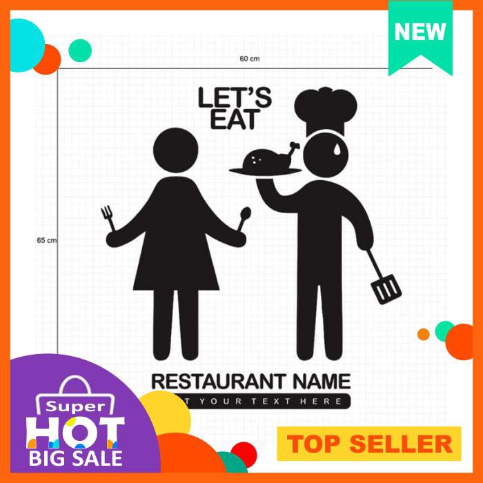 Jual Wall Stiker Restaurant Custom Rumah Makan Cafe Sticker Dinding ...