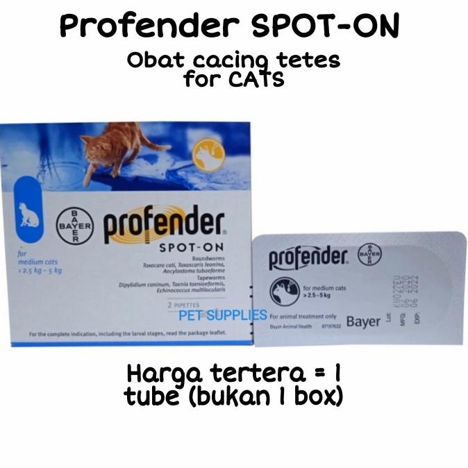 Jual Obat cacing tetes - PROFENDER SPOT-ON FOR CATS - harga 1 tube ...