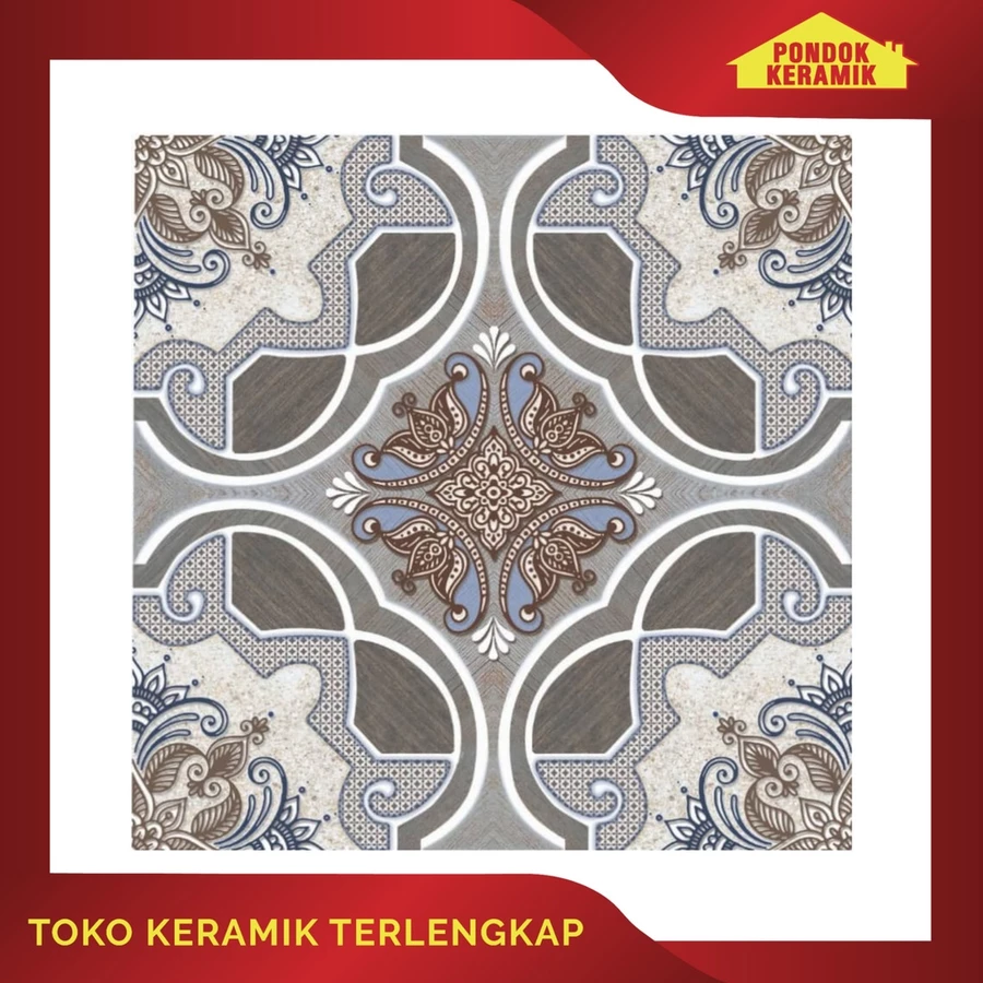 KERAMIK LANTAI DEKORATIF AVIGNON 40X40 DUBAI GREY