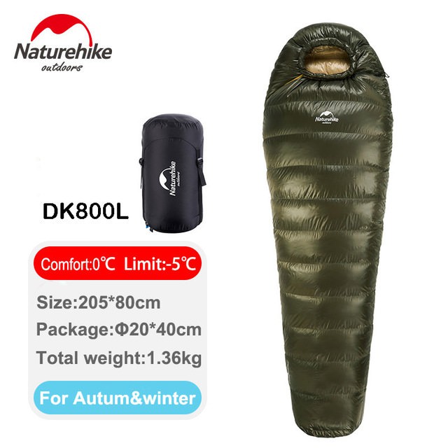 Jual SLEEPING BAG DUCK DOWN NATUREHIKE DK800L (DOWN CONTENT 800G