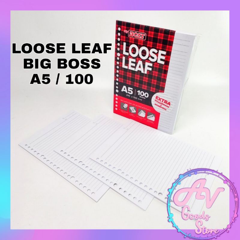 Jual Loose Leaf A Kertas Isi Binder Garis Kertas Loose Leaf A