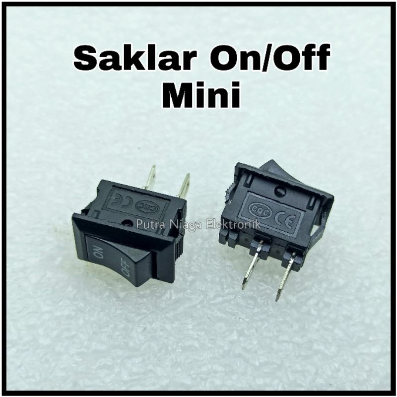 Jual Saklar On/Off mini Switch 2 kaki Hitam 2pin | Shopee Indonesia