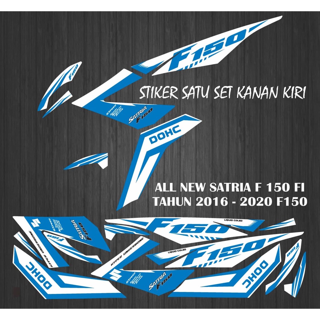 Jual STIKER STRIPING DECAL VARIASI ALL NEW SATRIA F 150 FI TAHUN 2016 ...