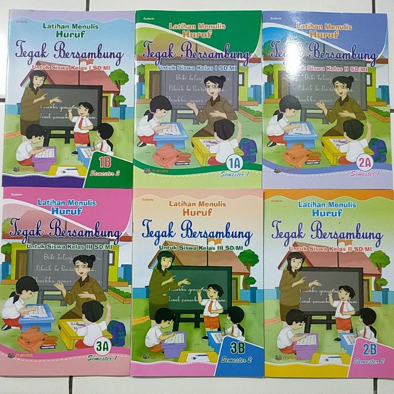 Jual Buku Latihan Menulis Huruf Tegak Bersambung Kelas 1, 2,3 Penerbit ...