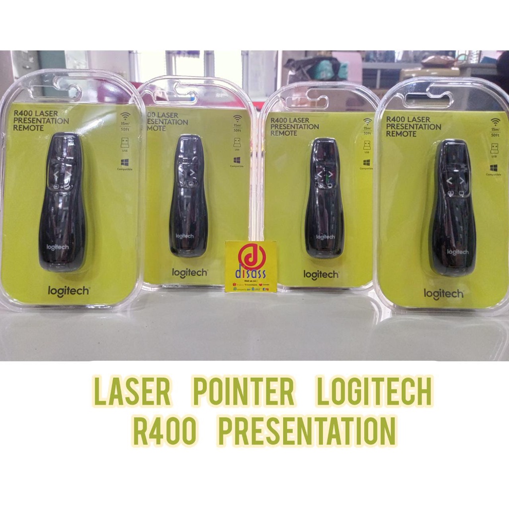 Jual LASER PRESENTER POINTER LOGITECH R400 - DISASS JOGJA | Shopee ...