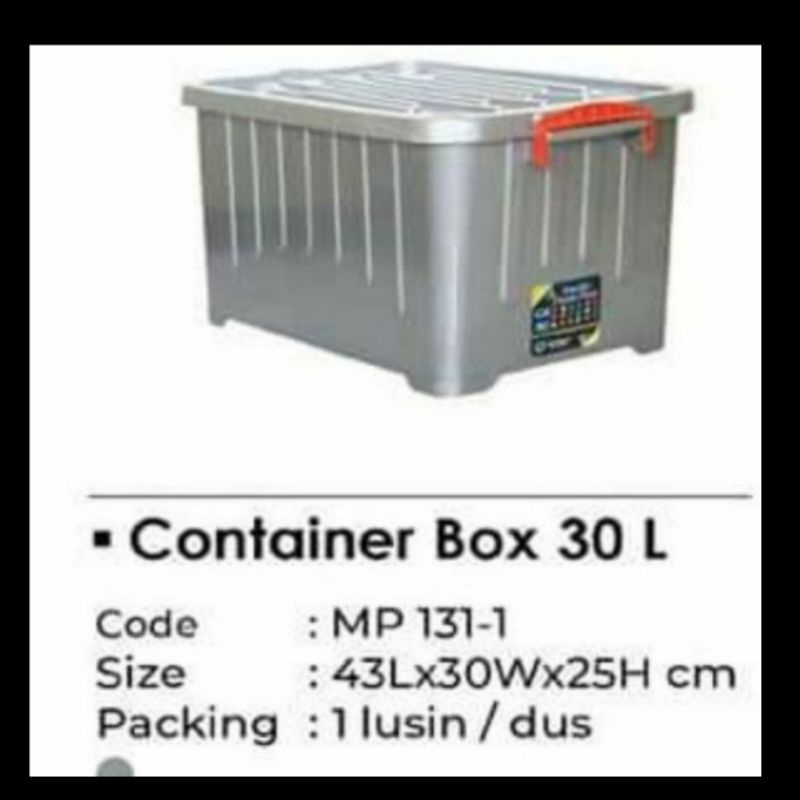 Jual (instankurir)container box 30L silver | Shopee Indonesia