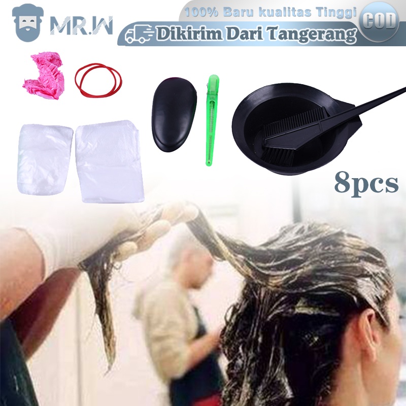 Jual Alat Cat Rambut Lengkap 8pcs Paket Semir Rambut (Sarung Tangan ...