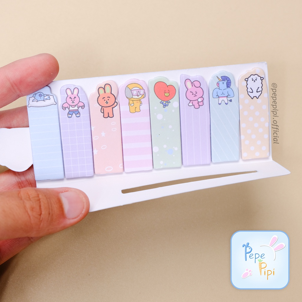 Jual Sticky Notes Strip Slim Boy Band Korea Post Pembatas Buku Halaman ...