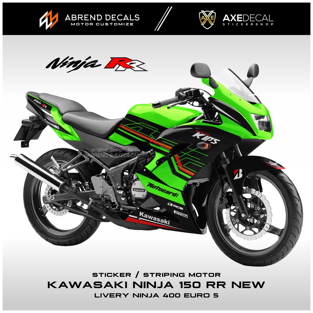 Jual STRIPING NINJA 150 RR NEW LIVERY NINJA 400 EURO 5 / STIKER MOTOR ...