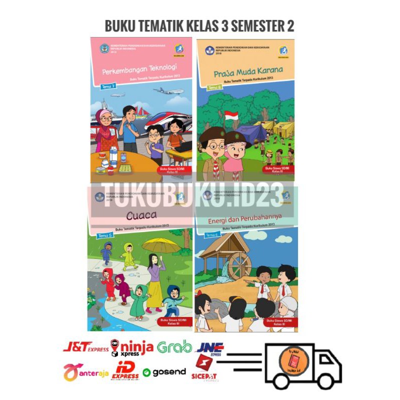 Jual Buku Tematik SD/MI Kelas 3 Semester 2 [Tema 5-Tema 8] K.13 ...