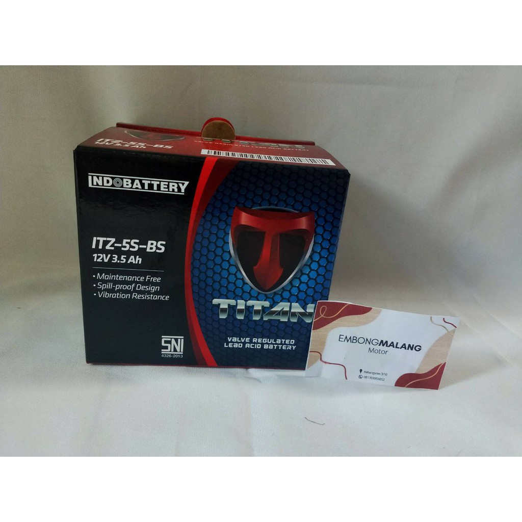 Jual Aki Titan ITZ5S / GTZ5S / YTZ5S utk Supra, Beat, Scoopy, Vario