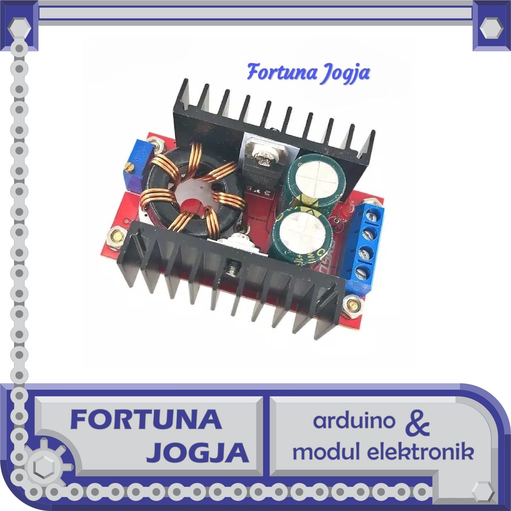 Jual Modul Step Up 150W Boost Converter DC-DC 10-32V to 12-35V Module ...