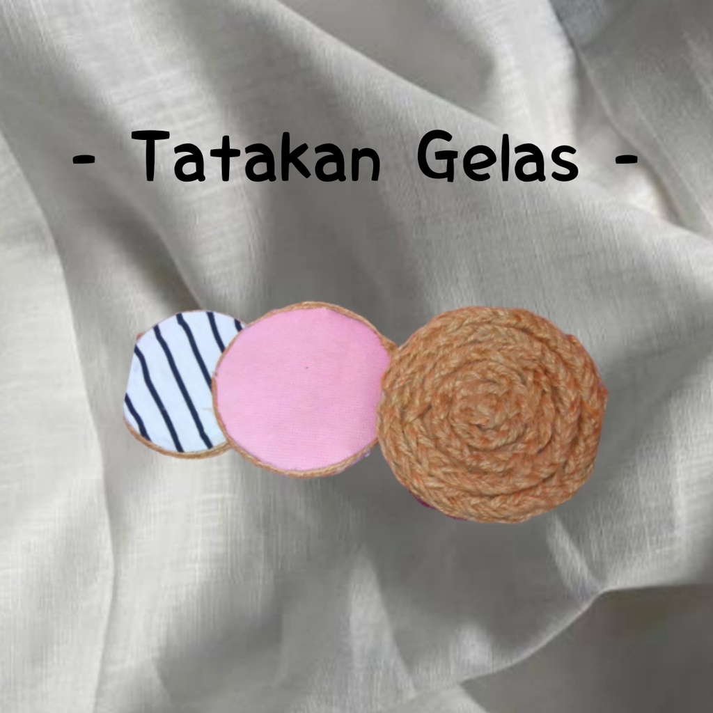 Jual Tatakan Gelas Aesthetic Material Tatakan Dari Kain Dan Tali Goni Shopee Indonesia 8192