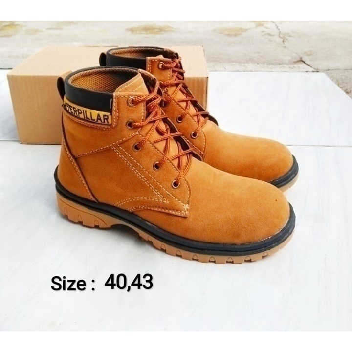 Jual Sepatu Caterpillar Holton Sepatu Safety Boots Ujung Besi Sepatu Bikers Boot Sepatu