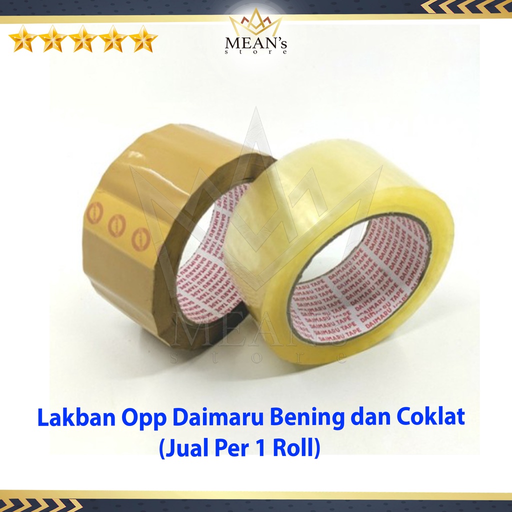 Jual Lakban Opp Daimaru 90 Yard Bening Dan Coklat   Solasi Besar 