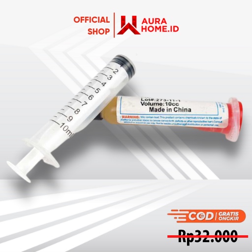 Jual Pasta Flux Solder Lead Free 10cc 1 PCS / Pasta Minyak Solder Soldering Flux Timah Uap Cair