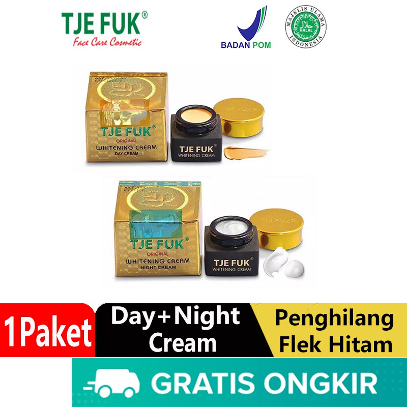 Jual Tje Fuk Paket Original Whitening Cream Pemutih Wajah Asli Krim