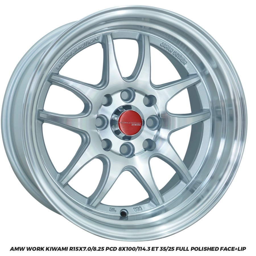 Jual Velg Mobil AMW Work Kiwami 15x7.0/8.25 8x100/114.3 ET 35/25 FPFL ...