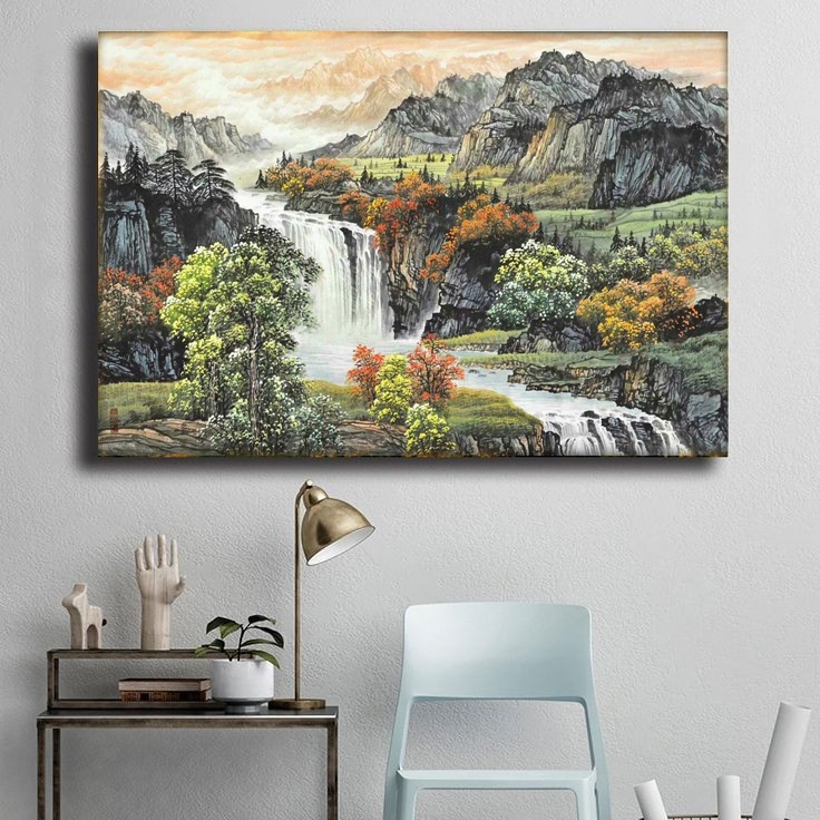 Hiasan Dinding Lukisa Digital Ukuran 47x31 Lukisa Bunga Ukuran Jumbo Pajangan dinding Ruang Tamu Hiasan dinding A3 Pajangan dinding Pemandangan Dekorasi rumah Home Decor Poster Gambar Alam Minimalis