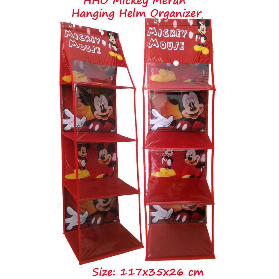 Jual promo HHO Mickey Merah (Rak Helm Gantung Tanpa Retsleting ...