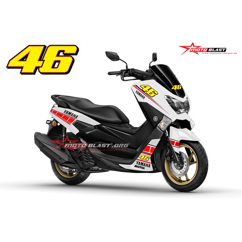 Jual Decal Sticker Motoblast - NMAX White 60th Anniversary VR46 ...