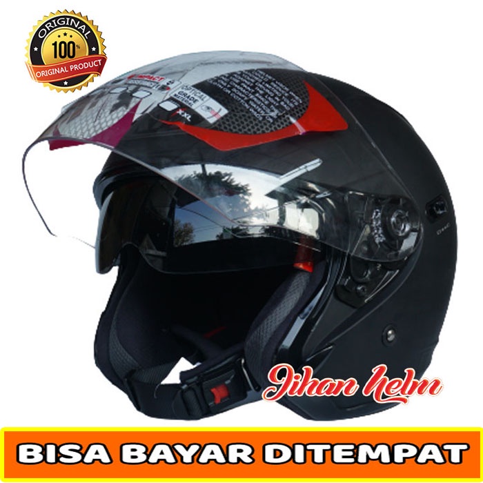 Jual Helm KYT HALF FACE HELM KYT Dj Maxi Black Doff Terbaru Shopee