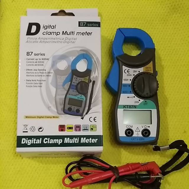 Hoge Precisie Stroomtang, Kt87n Digitale Stroomtang 20-400a Ampèremeter Digitale Multimeter Met Lcd-scherm, Ac, Stroomtangen