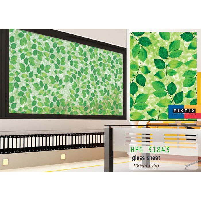 Jual Hyundae Fixpix Sticker Kaca Film Green Leaf - Hpg 31843 100Cm X 2M ...