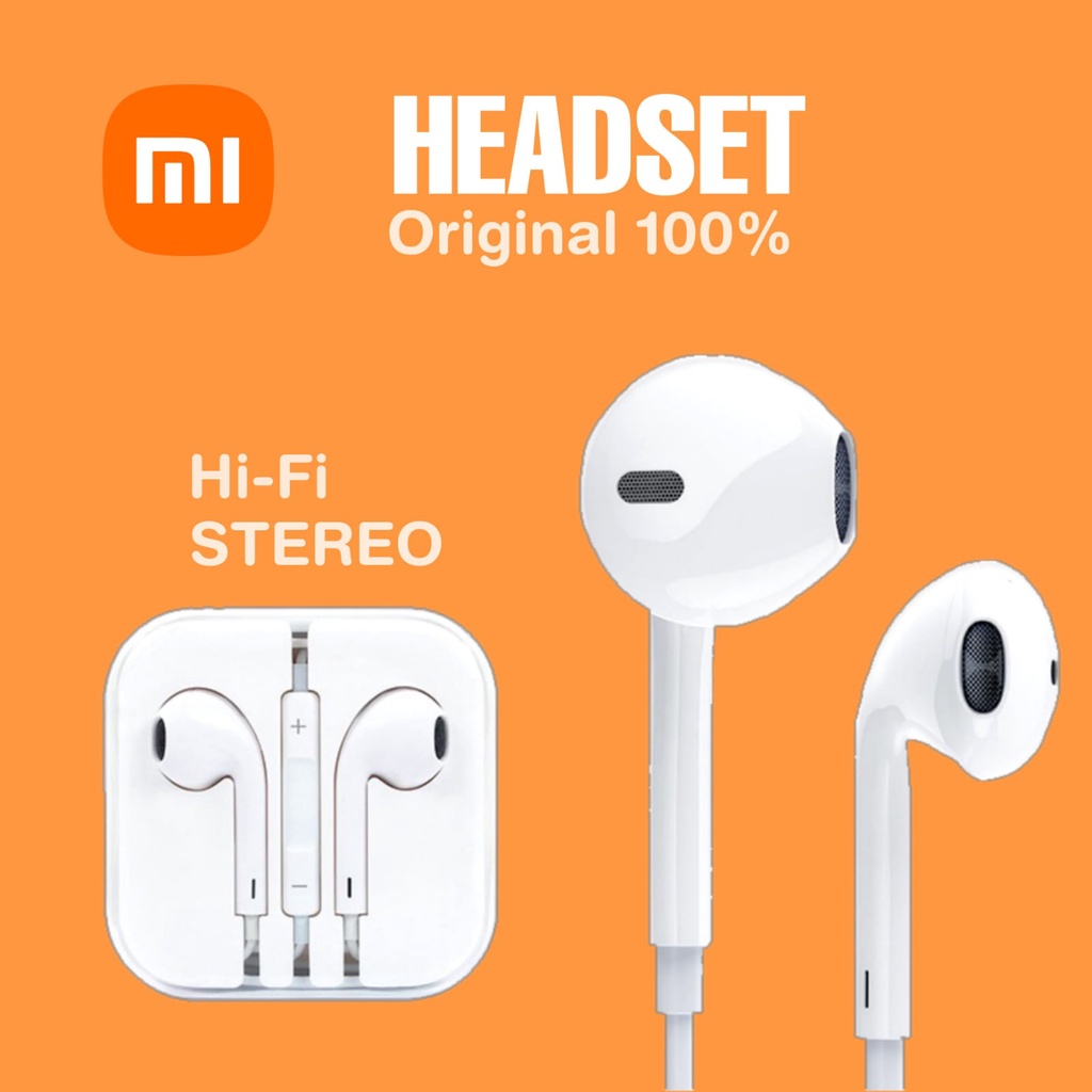 Jual Headset Xiaomi original xtra bass Headset Copotan xiaomi original 100 Headset Ori Xtra Bass Shopee Indonesia