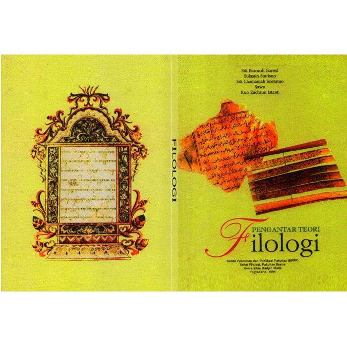 Jual Buku pengantar teori filologi ( SITI BAROROH BARIED DKK ) | Shopee ...
