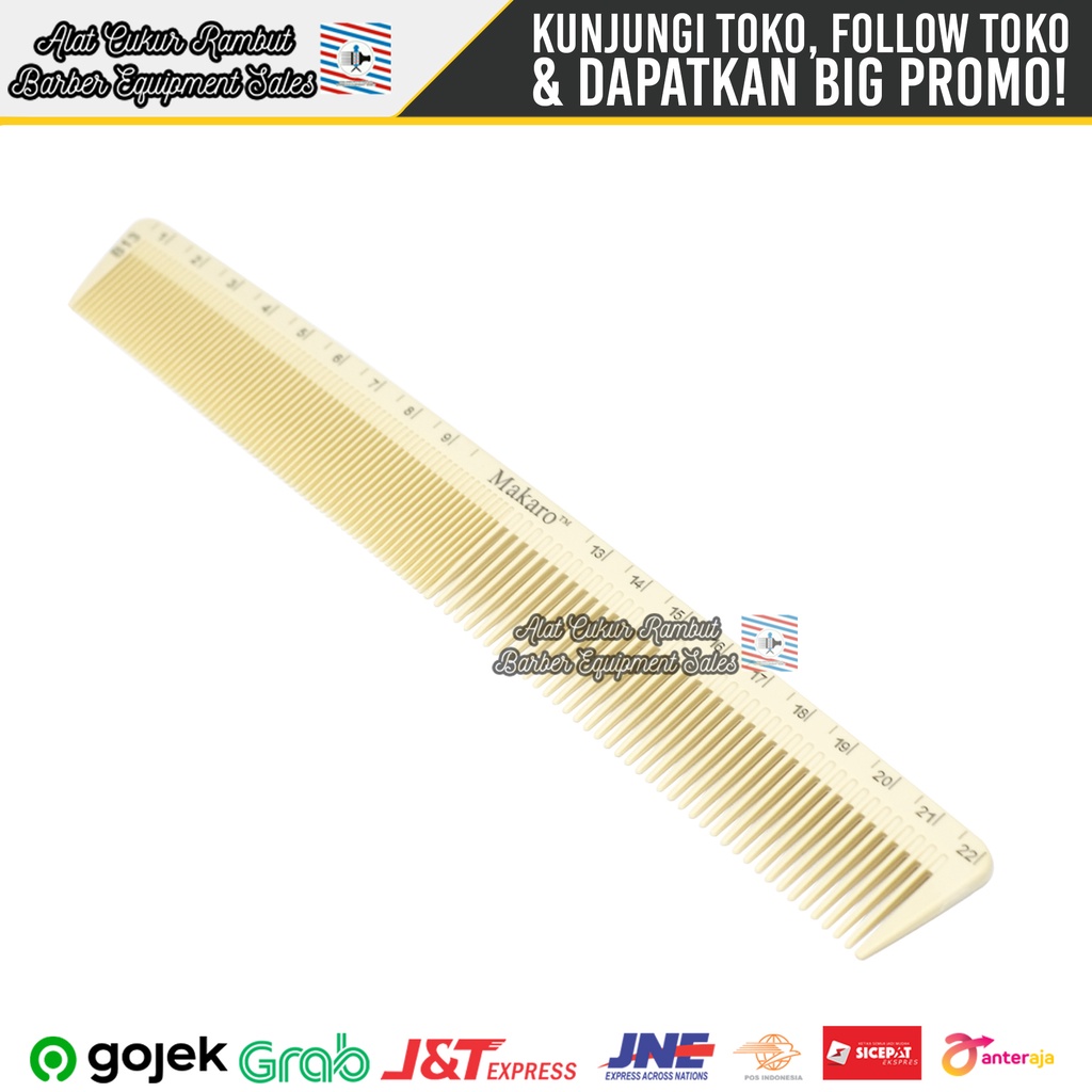 Jual Sisir Parting Cukur Potong Rambut Panjang Sisir Rata TERMAX MAKARO ...