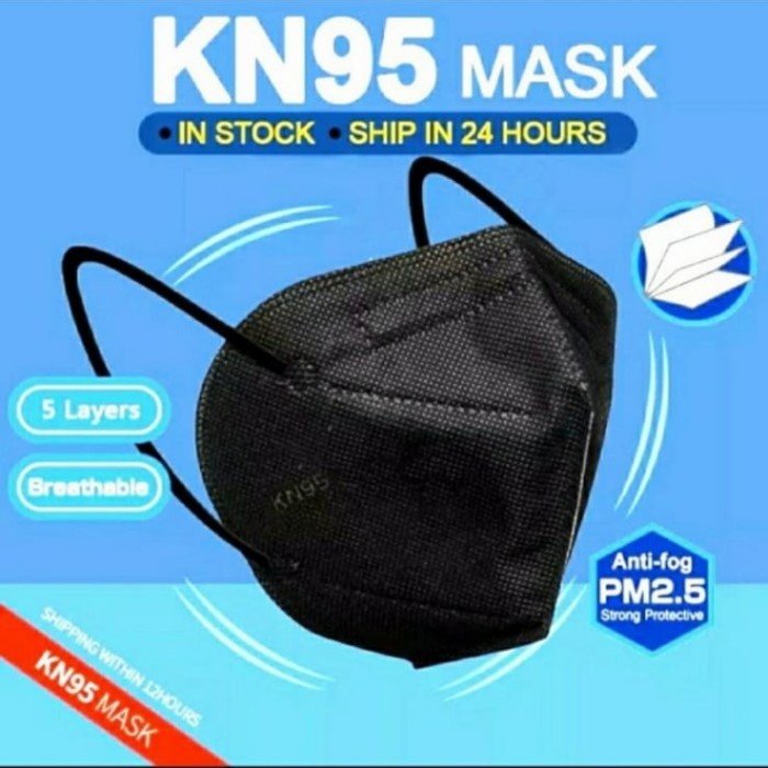 Jual Masker KN N Mask Medis Antivirus Ply HITAM Harga Satuan Shopee Indonesia