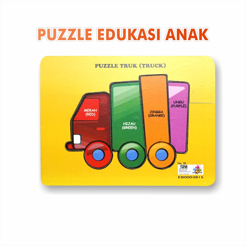 Jual Puzzle Edukasi Anak / Puzzle Anak / Puzzle Kayu : SEPEDA MOTOR BUS ...