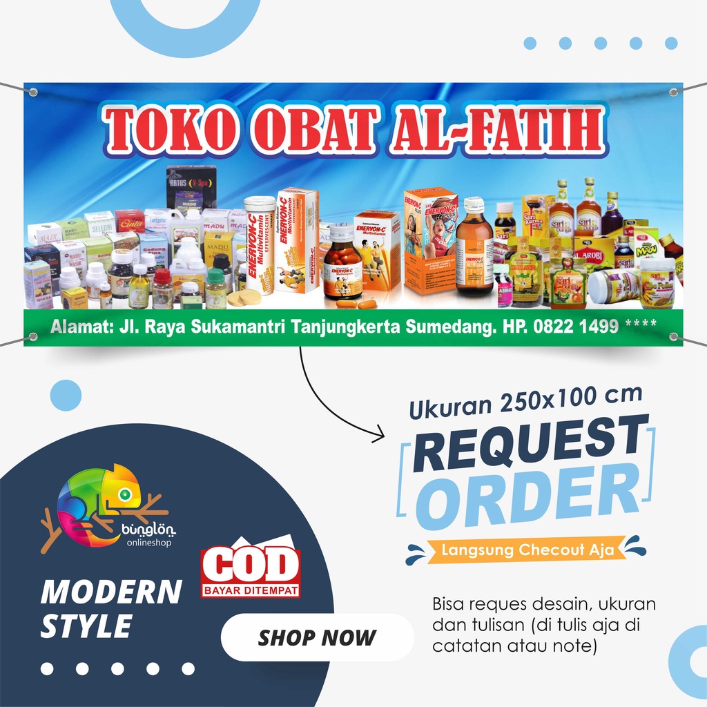 Jual Spanduk Banner Toko Obat Apotek Shopee Indonesia 1711