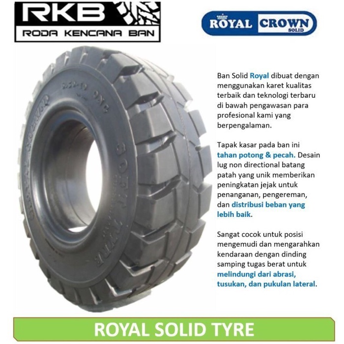 Jual ROYAL SOLID TYRES 825-15 BAN BUTA BAN MATI UKURAN 8.25-15 FORKLIFT ...