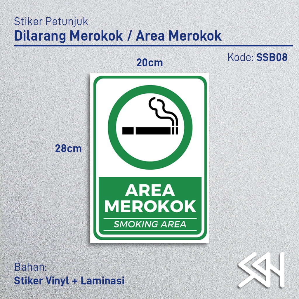 Jual Stiker Peringatan | Sticker Penunjuk | DILARANG MEROKOK - SMOKING ...