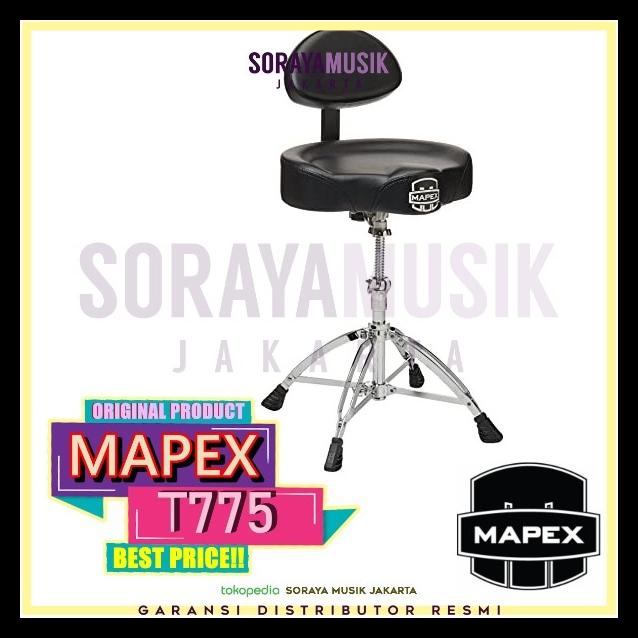 Jual Mapex T775 Saddle Top Drum Throne With Back Rest And 4 Double Braced Shopee Indonesia