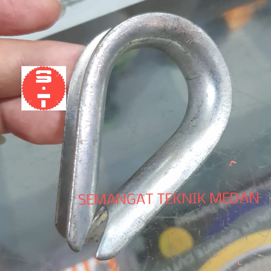 Jual 12mm TIMBLE LEKUKAN KAUSEN KABEL SELING SLING WIRE ROPE 12 mm 1/2 ...