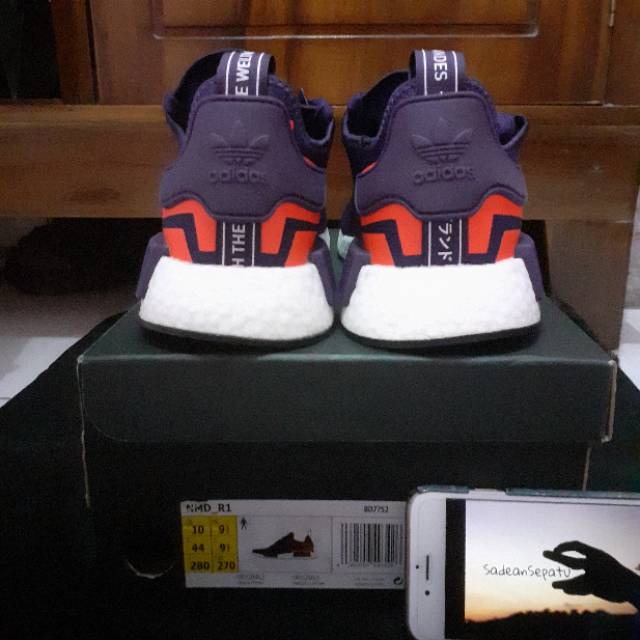 Jual Adidas NMD R1 Legend Purple Shock Red Original New | Shopee Indonesia