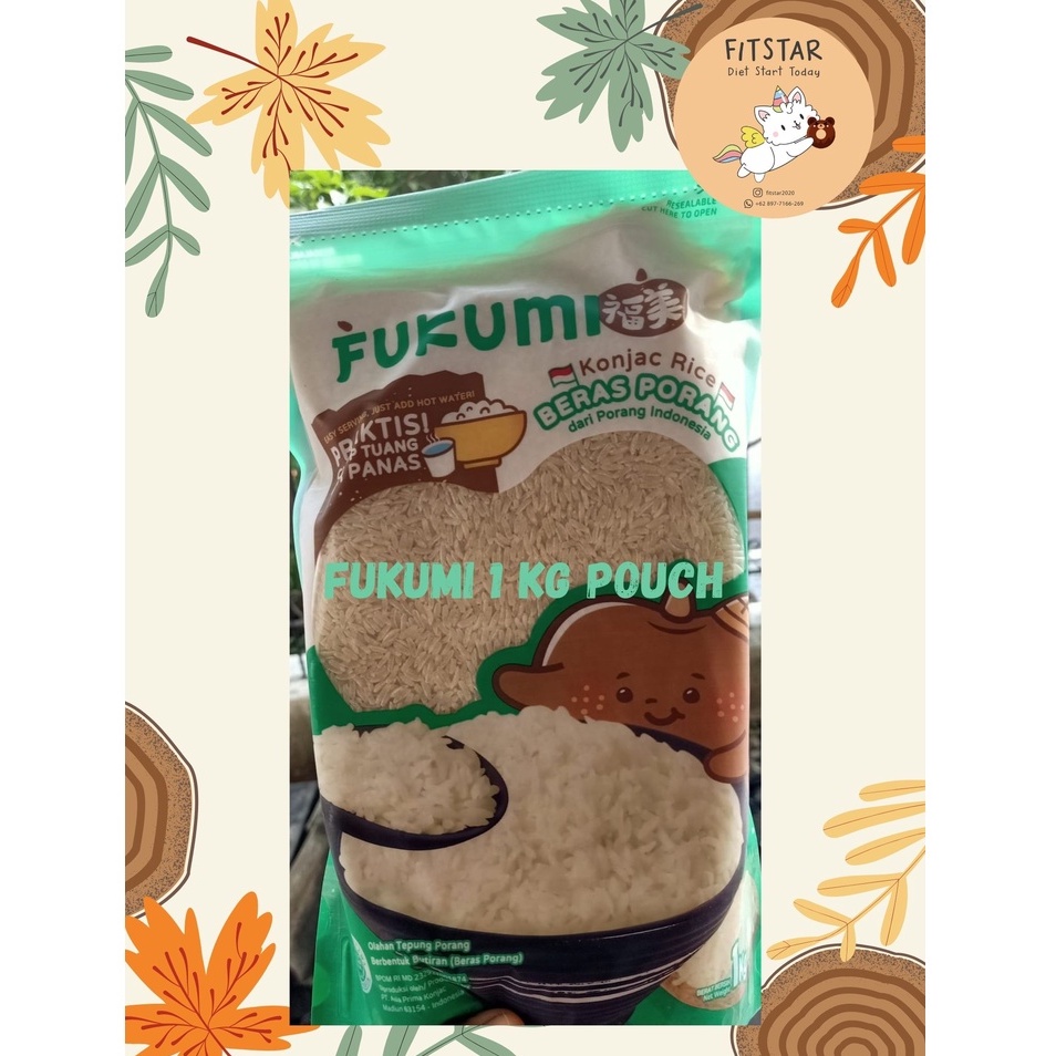 Jual Fukumi Konjac Rice Beras Porang Pouch 1 kg Halal MUI ED 2027 ...
