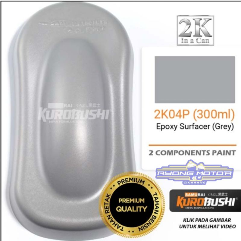 Jual Samurai Paint K P Epoxy Surfacer Grey Ml Shopee Indonesia