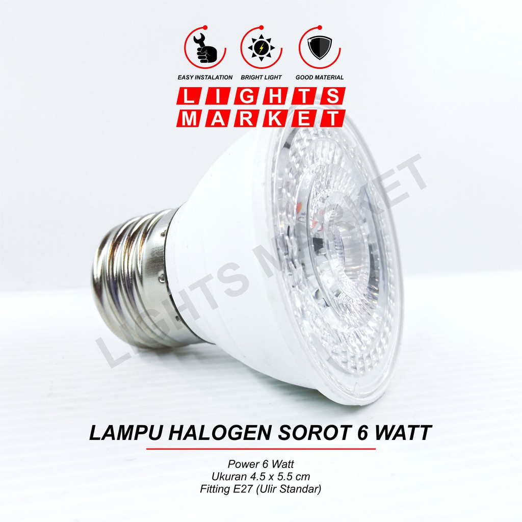 Jual Lampu Halogen Led Watt E Lampu Watt Sorot Spot Light W Shopee Indonesia